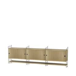 Estante , Roble, 78x30 cm, paquete de 3*String Discount