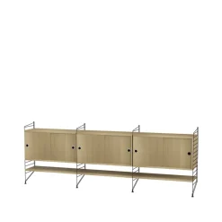 Estante , Roble, 78x30 cm, paquete de 3*String Online