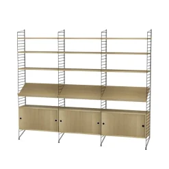 Estante , Roble, 78x30 cm, paquete de 3*String New
