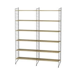 Estante , Roble, 58x30 cm, paquete de 3*String Clearance