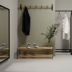 Estante zapatero Tamburin 60 cm, roble-*Essem Design New