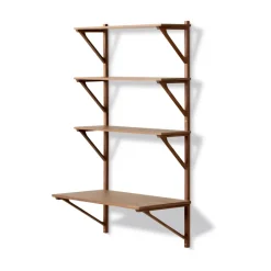 Estantería con escritorio BM29, 78x134 cm, Walnut lacquer*Fredericia Furniture Discount