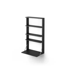 Estantería de pared con escritorio Gridlock - M1-A4-0-D, Black stained Ash*Massproductions Outlet