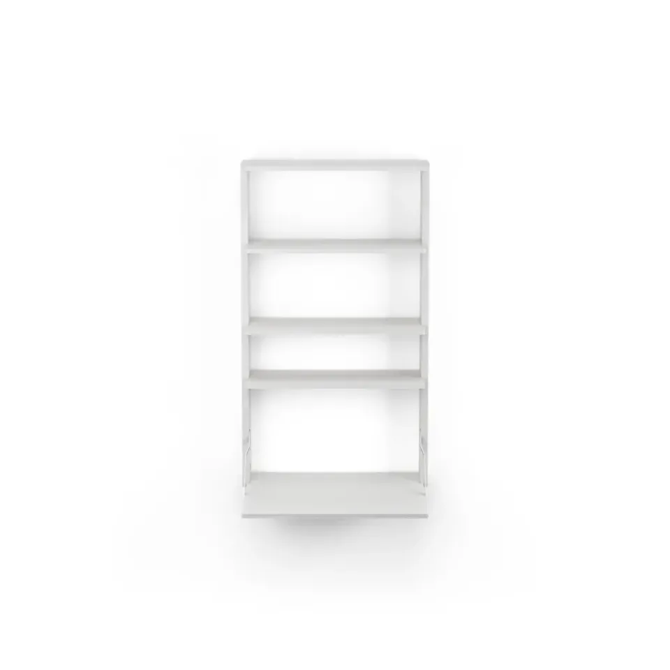 Estantería de pared con escritorio Gridlock - M1-A4-0-D, White stained Ash*Massproductions Discount