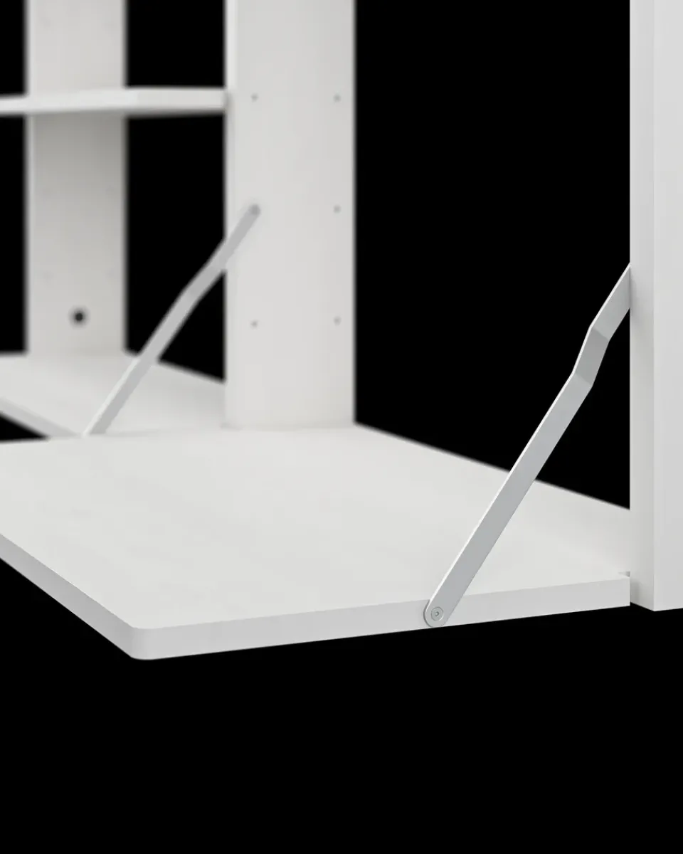 Estantería de pared con escritorio Gridlock - M1-A4-0-D, White stained Ash*Massproductions Discount