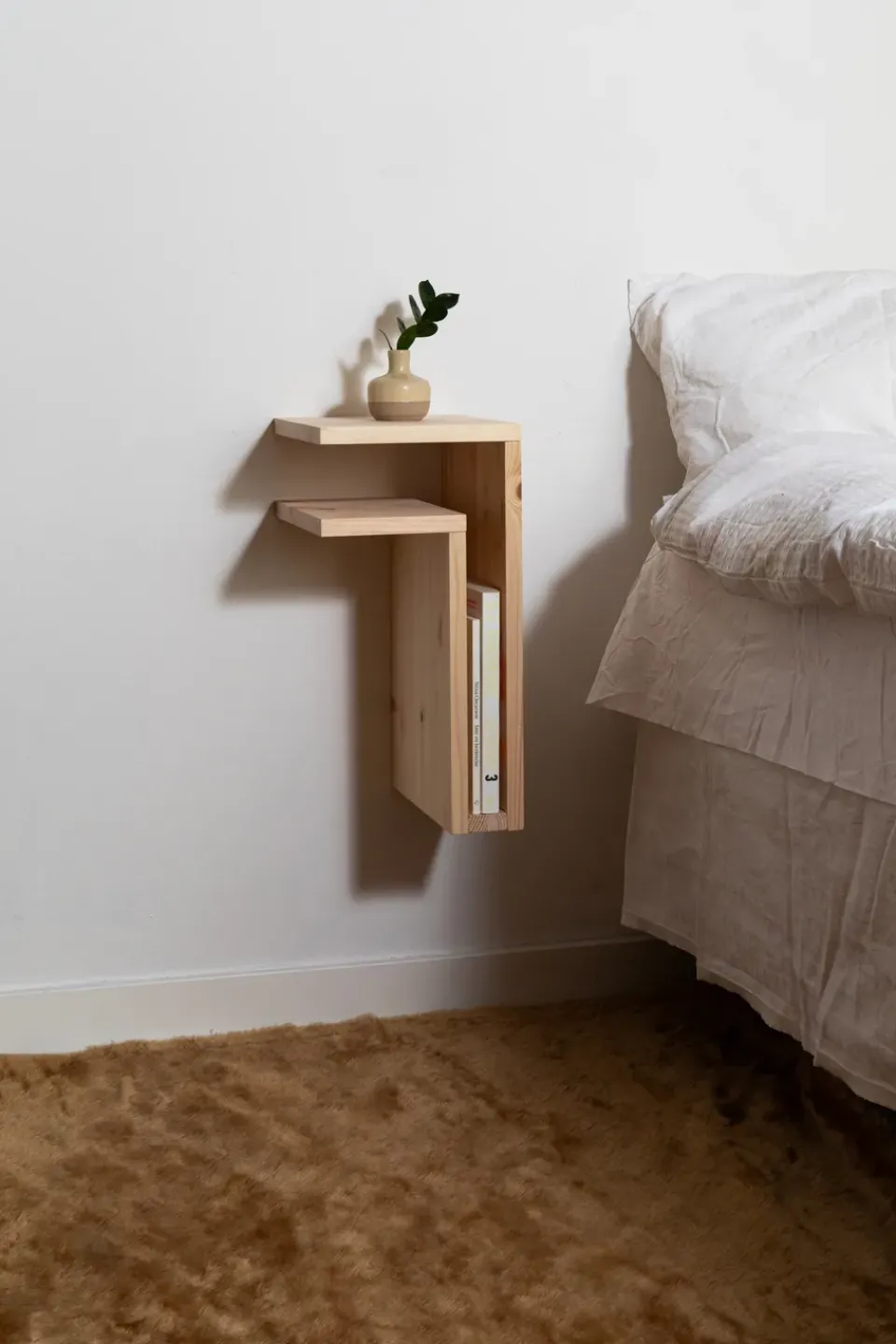 Estantería de pared F-shelf Play DIY, Pino, izquierdo*Maze Clearance