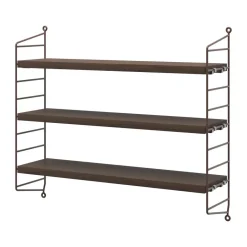 Estantería de pared Pocket, Roble oscuro–marrón oscuro*String Clearance