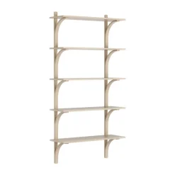 Estantería Levi de 5 baldas, Roble pigmentado en -aluminio, 90 cm*Swedese Hot