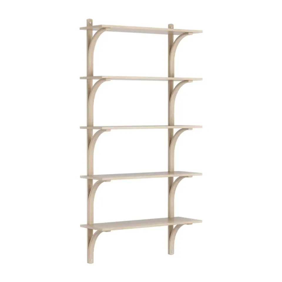 Estantería Levi de 5 baldas, Roble pigmentado en -aluminio, 90 cm*Swedese Hot