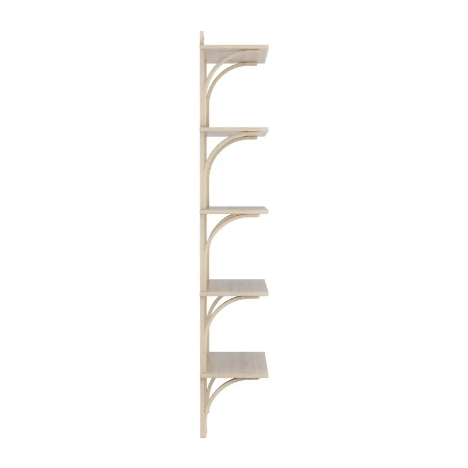 Estantería Levi de 5 baldas, Roble pigmentado en -aluminio, 90 cm*Swedese Hot