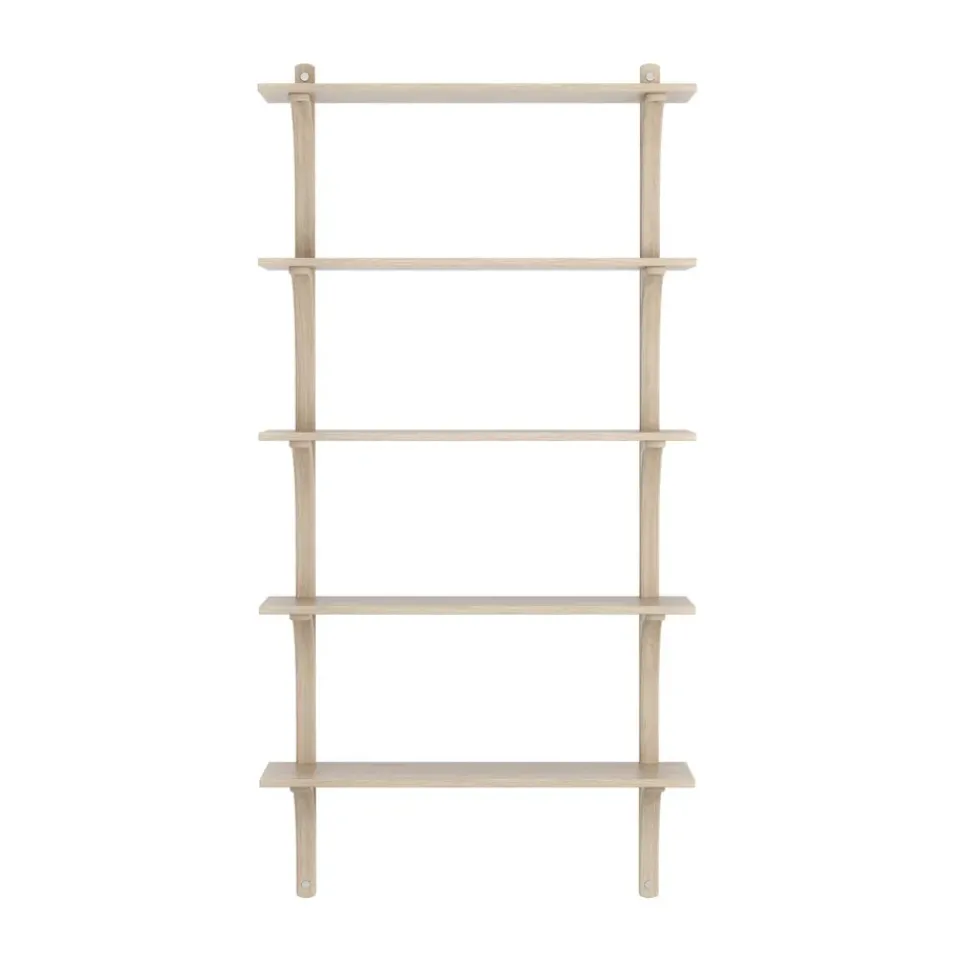 Estantería Levi de 5 baldas, Roble pigmentado en -aluminio, 90 cm*Swedese Hot
