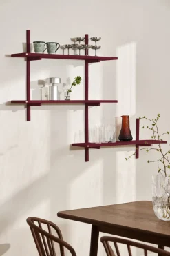 Estantería para pared A-Light Shelf Special Edition, Wine red 90x21x35 cm*Andersen Furniture Outlet