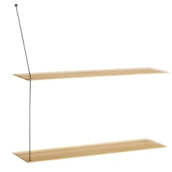 Estantería Stedge 80 cm, roble pigmentado blanco*Woud