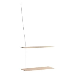 Estantería Stedge 60 cm, Roble pigmentado blanco*Woud Outlet