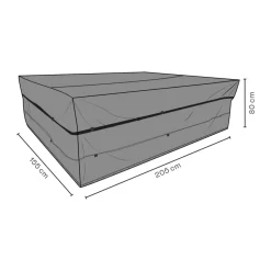Funda protectora para conjunto de mesa y sillas, 205x155 cm*Brafab New