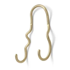 Gancho Curvature doble, latón*Ferm Living Clearance