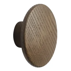 Gancho Dots wood dark stained brown, Ø6,5 cm*Muuto Online
