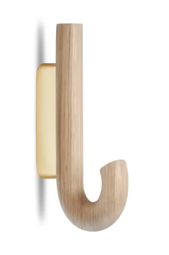 Gancho Hook mini 13,3 cm, Roble-latón*Gejst Outlet