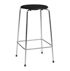 High Dot counter stool 4 patas, Ceniza negra-cromo*Fritz Hansen