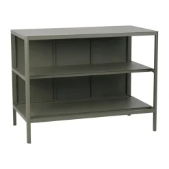 Kelia cocina de exterior con banco y estantes, Nordic green, 121x91x64 cm*Brafab Discount
