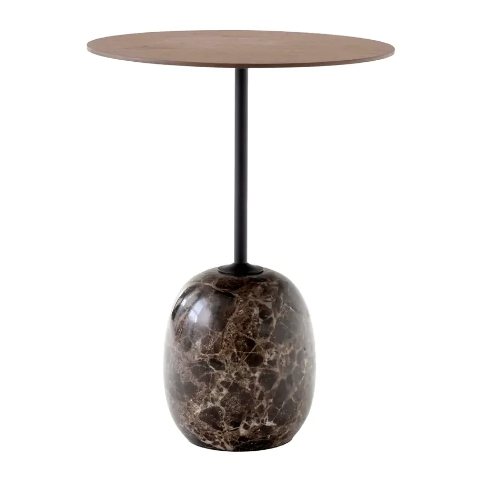 Lato Mesa LN8, Lacquered walnut-Emperador marble*&Tradition New