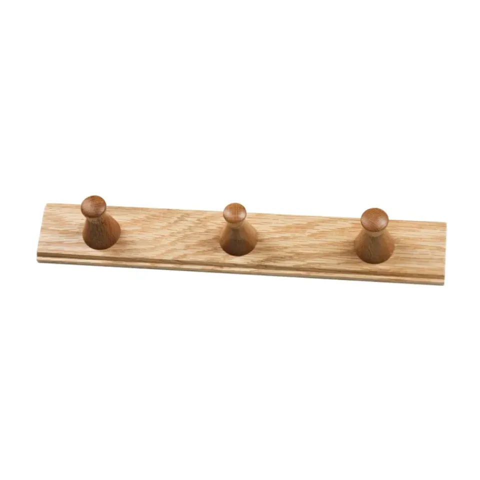 Listón de ganchos Q3 Allé 3 ganchos, Oak nature lacquered*FDB Møbler Discount