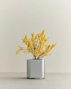 Maceta Funki L 52 cm, Brushed Aluminium*Louise Roe