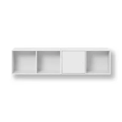 Módulo de estantería Line colgado en pared 1 puerta, New white 101*Montana Outlet