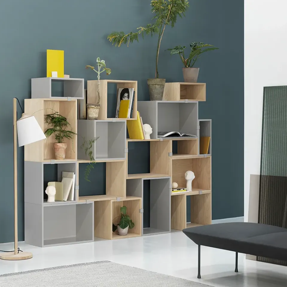 Módulo de estantería Stacked 2.0 abierto, large, roble*Muuto Clearance