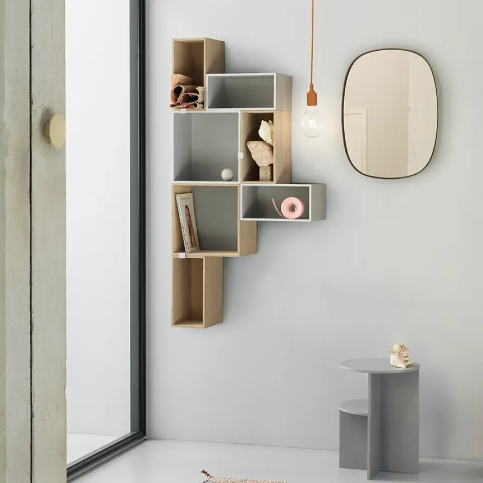 Módulo de estantería Stacked 2.0 con fondo, small, roble*Muuto Outlet