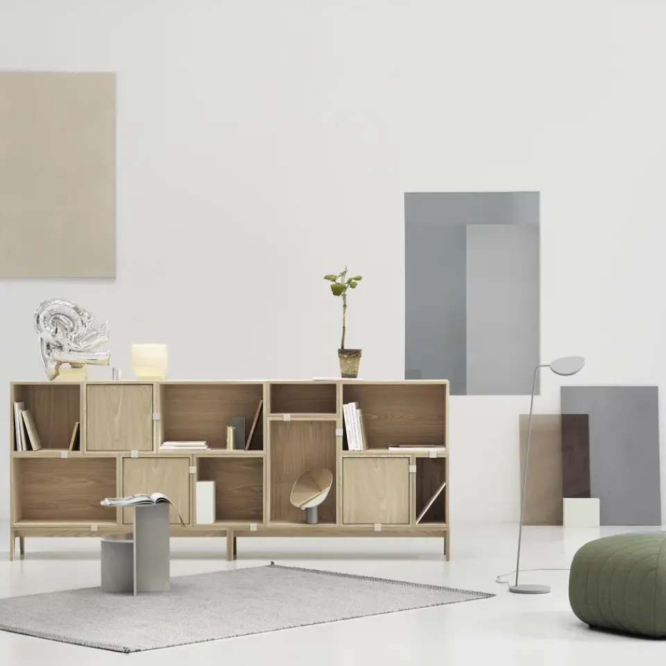 Módulo de estantería Stacked 2.0 con fondo, large, roble*Muuto Discount