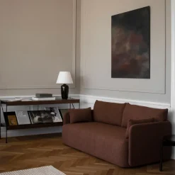 Módulo de estantería Zet, Oak dark stained, 1x2, black steel base*Audo Copenhagen Discount