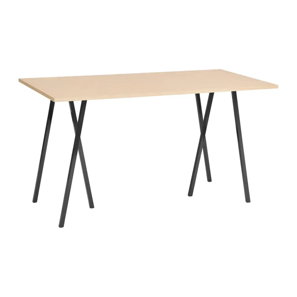 Mesa alta Loop Stand incl. support 87,5x180 cm, Black-clear lacq. oak*HAY Best