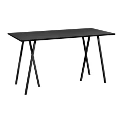 Mesa alta Loop Stand incl. support 87,5x180 cm, Black-black linoleum-black ash*HAY Best