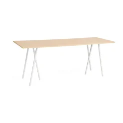 Mesa alta Loop Stand incl. support 92,5x250 cm, White-clear lacq. oak*HAY Discount