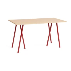 Mesa alta Loop Stand incl. support 87,5x180 cm, Maroon red-clear lacq. oak*HAY Discount