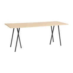 Mesa alta Loop Stand incl. support 92,5x250 cm, Black-clear lacq. oak*HAY Clearance