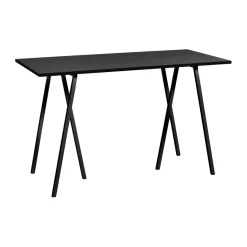 Mesa alta Loop Stand incl. support 77,5x160 cm, Black-black linoleum-black ash*HAY Online