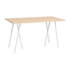 Mesa alta Loop Stand incl. support 87,5x180 cm, White-clear lacq. oak*HAY Outlet