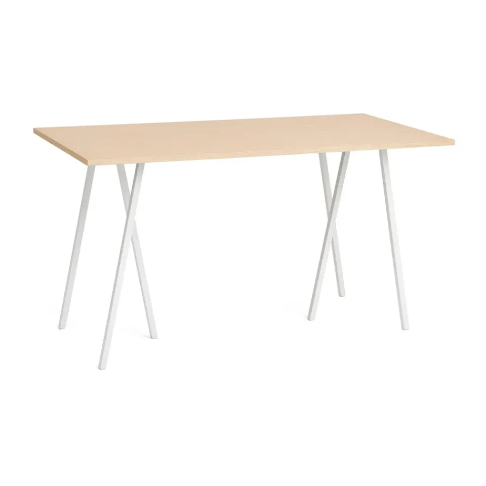 Mesa alta Loop Stand incl. support 87,5x180 cm, White-clear lacq. oak*HAY Outlet