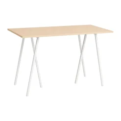 Mesa alta Loop Stand incl. support 77,5x160 cm, White-clear lacq. oak*HAY Best