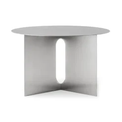 Mesa auxiliar Androgyne Ø63 cm, Brushed steel*Audo Copenhagen Sale