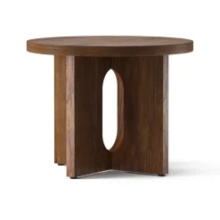 Mesa Auxiliar Androgyne de nogal Ø50 cm, Nogal-Tablero de mesa*Audo Copenhagen New