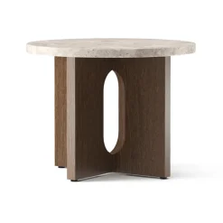 Mesa Auxiliar Androgyne de roble oscurecido Ø50 cm , Tablero Kunis Breccia*Audo Copenhagen Best