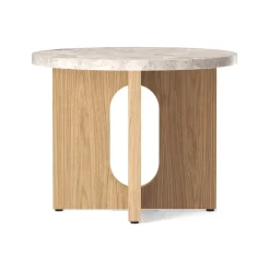 Mesa Auxiliar Androgyne de roble Ø50 cm, Tablero Kunis Breccia*Audo Copenhagen Hot