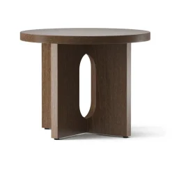 Mesa Auxiliar Androgyne de roble oscurecido Ø50 cm , Tablero de roble teñido de oscuro*Audo Copenhagen Clearance