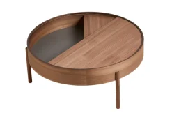 Mesa auxiliar Arc Ø89 cm, Nogal*Woud Discount