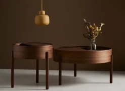 Mesa auxiliar Arc Ø89 cm, Nogal*Woud Discount