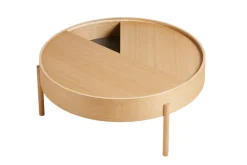 Mesa auxiliar Arc Ø89 cm, Roble tratado con aceite*Woud Outlet