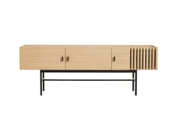 Mesa auxiliar Array baja, 150 cm, Roble pigmentado blanco*Woud Hot